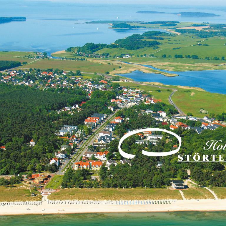 luftbild, baabe, hotel störtebeker, ostsee, strand, küste, insel rügen