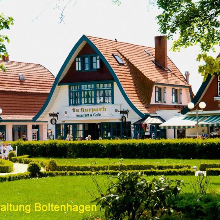 boltenhagen, ostseebad, kurpark, restaurant, café, fachwerkhaus, urlaub, küste, garten, sommer
