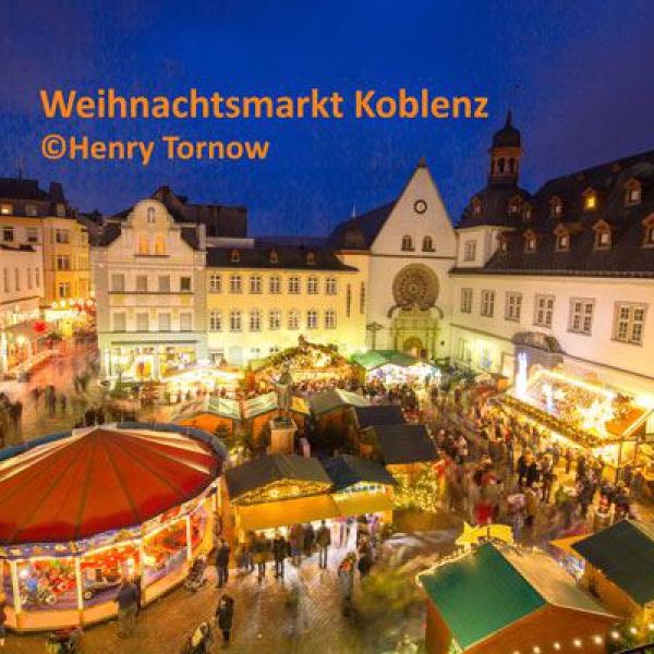 koblenz, weihnachtsmarkt, lichter, buden, altstadt, festlich, winter, stadt, urlaub, seniorenreise