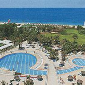 marhaba beach hotel, tunesien, pool, palmengarten, hotelanlage, schwimmbad, mediterran, urlaub, entspannung, sommer